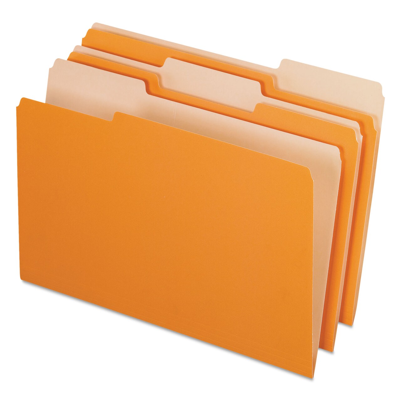 Pendaflex Interior File Folders 1/3-Cut Tabs Legal Size Orange 100/Box